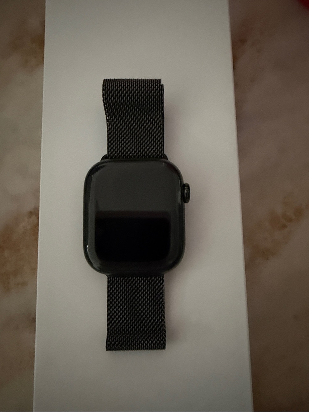 Apple Watch with Black Milanese Loop Series 10 42mm Titanium